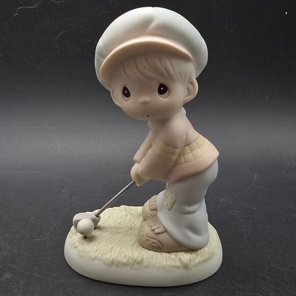 Precious Moments Golfer Figurine 1994 Lord Help Me To Stay On Course - Picture 1 of 6